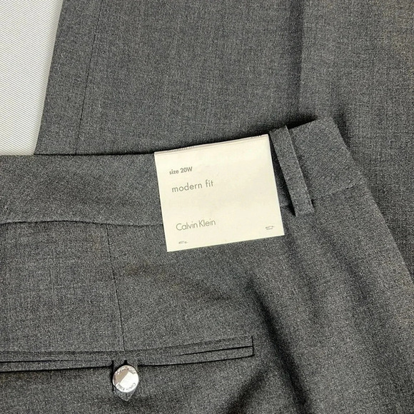 Calvin Klein NWT Gray Morden Fit Pant Size 20W - Picture 8 of 13